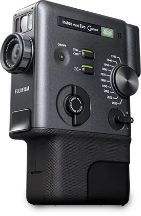 Fujifilm instax mini Evo Cinema hybrid instant camera product reference